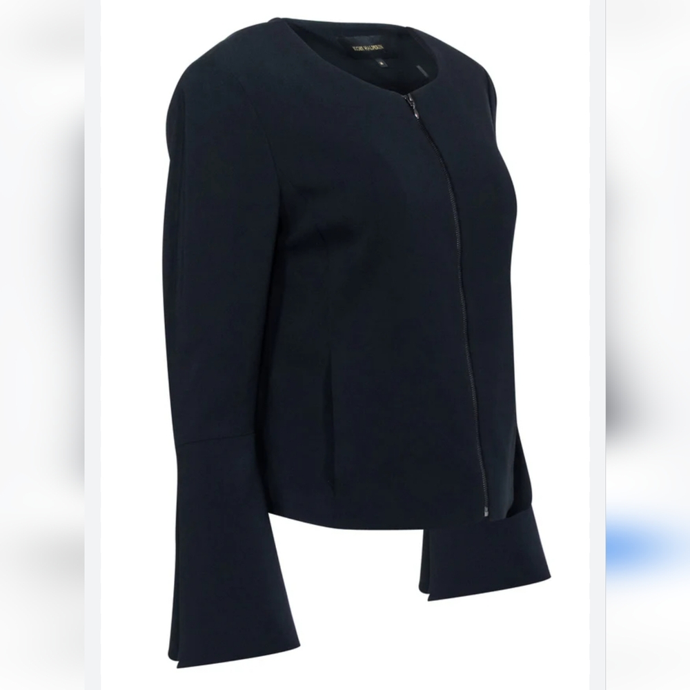 Kobi Halperin Blackish Navy Women's Blazer with Flared Sleeves